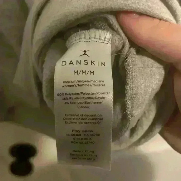 Danskin Athleisure Grey Hoodie with Mesh see through, size M - Picture 5 of 6